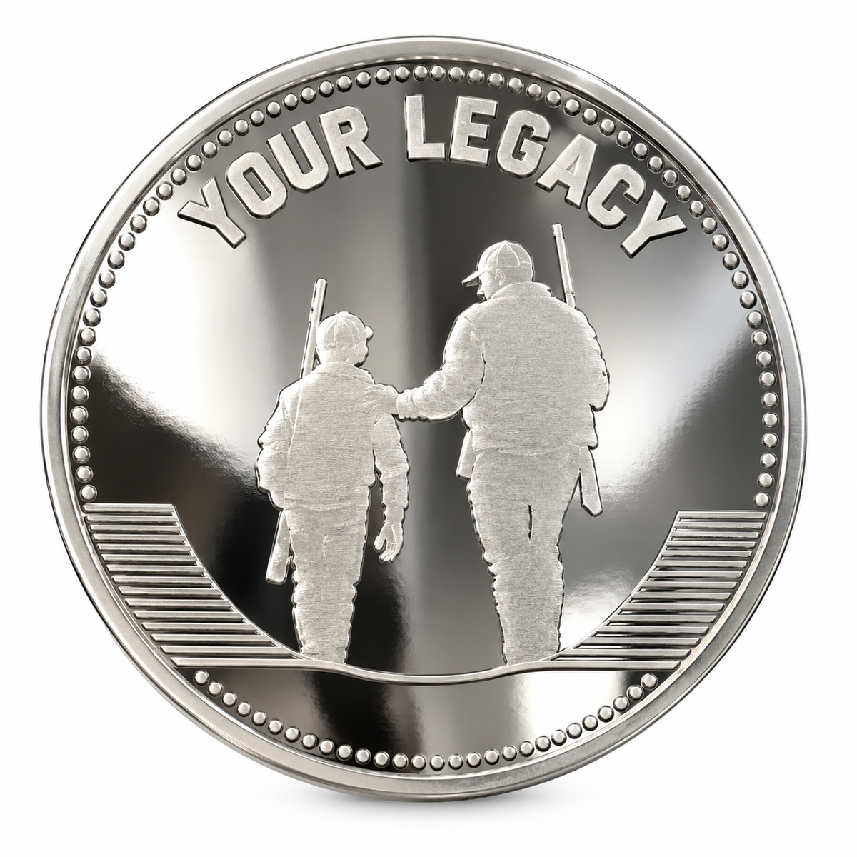 True Hunter Lucky Coin Silver Plated