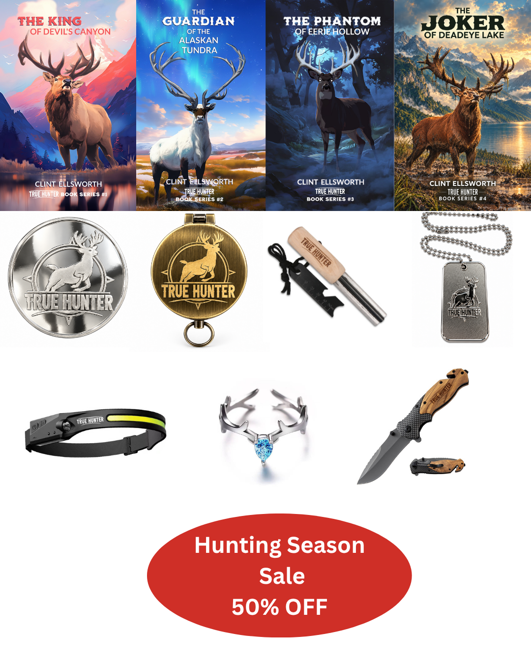 True Hunter Book Series PLUS 7 Treasures From The Stories